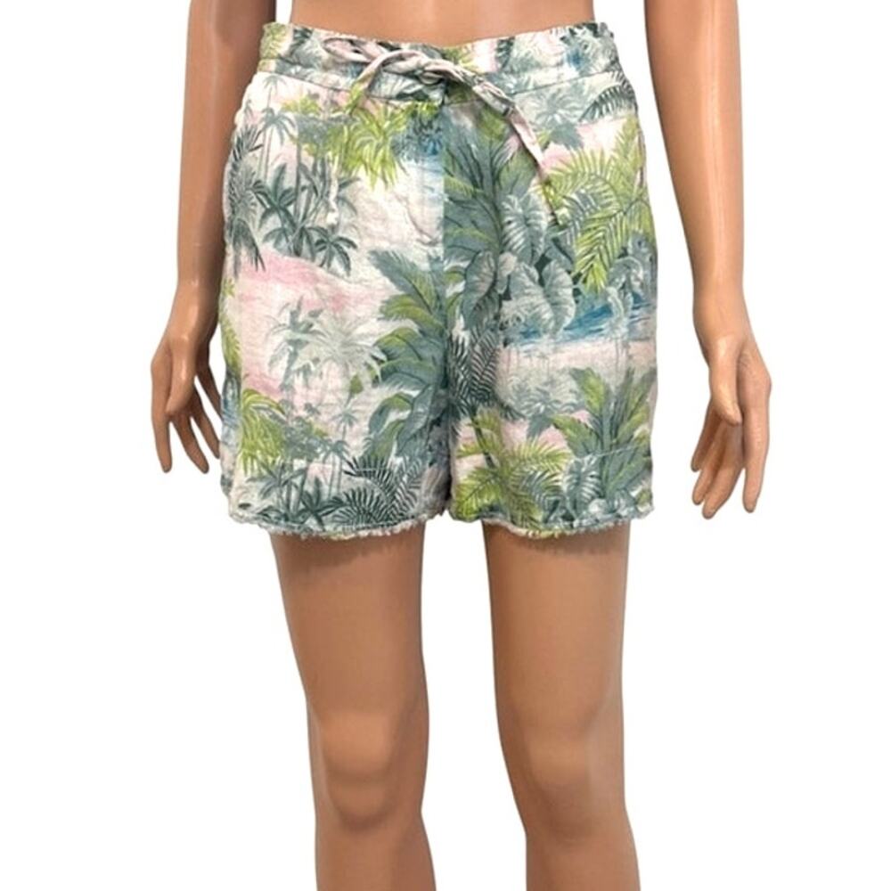Tommy Bahama M linen tropical raw hem shorts SH2 3633